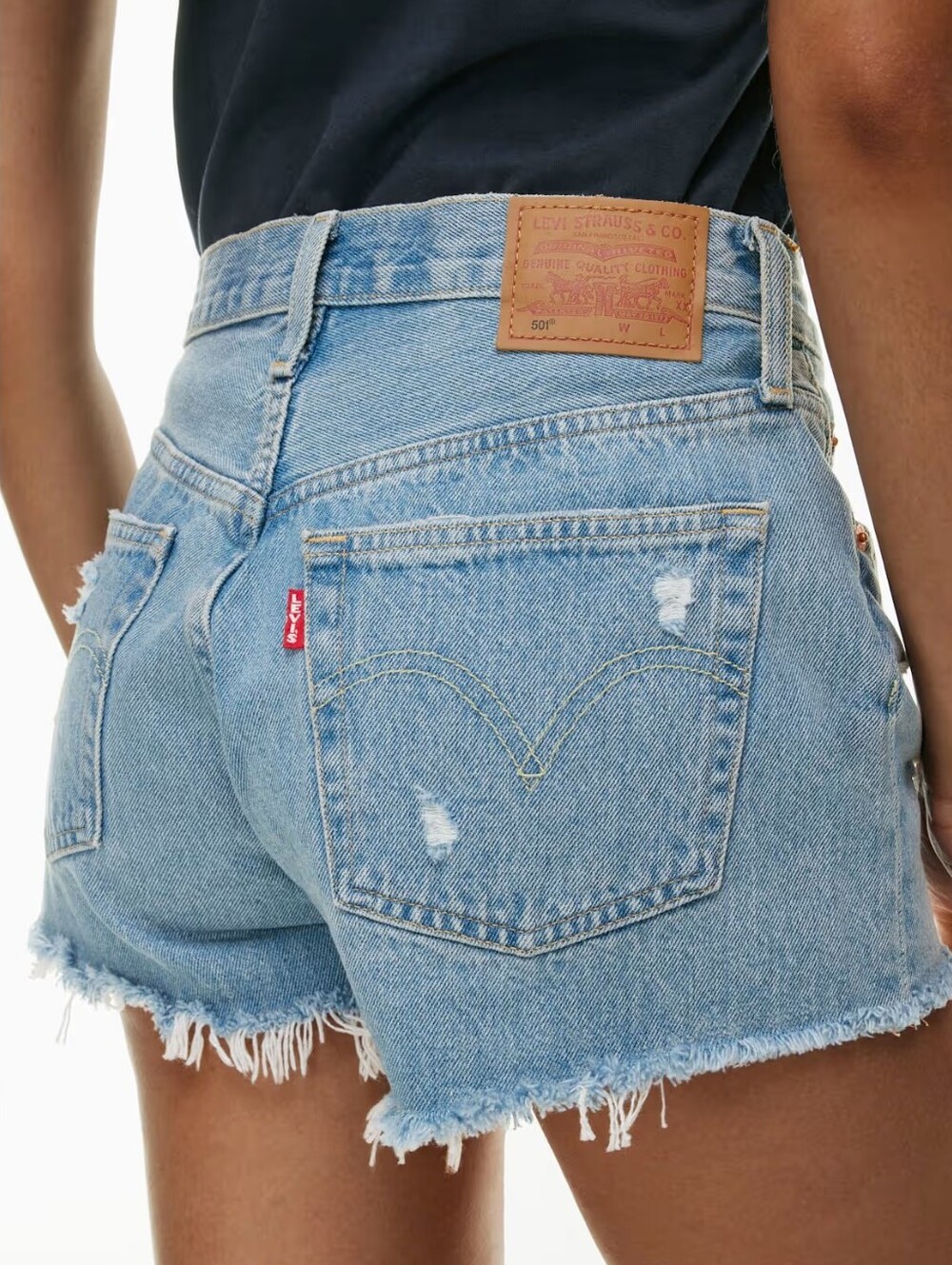 Levi's 501 Original Fit High-rise Shorts Distressed NEW 28